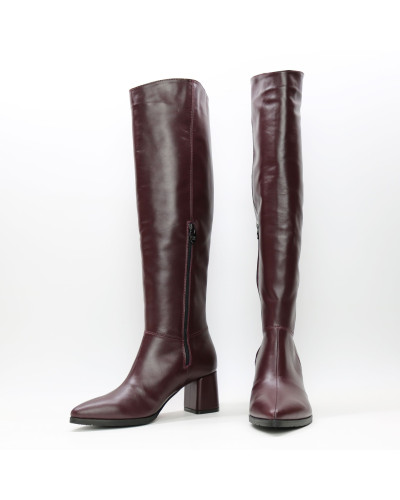 Класичні чоботи зі шкіри на підборах Арт. 657-14/47Ок