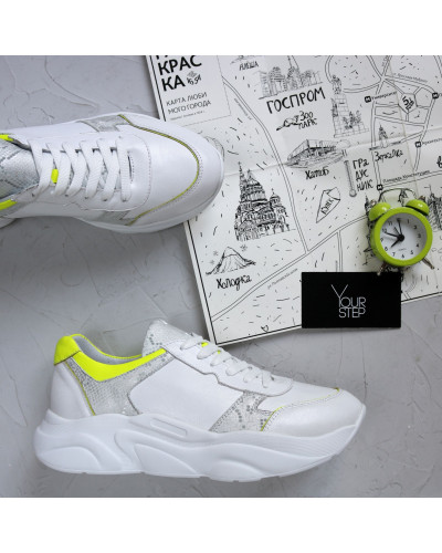 Кросівки з білої шкіри Арт. Т-3/21913