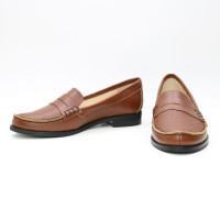 Мокасины из рыжей кожи флотар Арт. 05-10(Mar4)