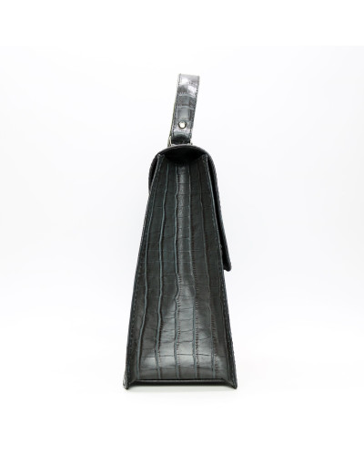 Сумка з сірої шкіри під крокодил Арт. YS-1001