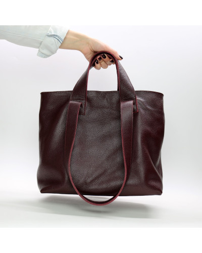 Сумка-трансформер з бордової шкіри флотар Арт. YS-6052