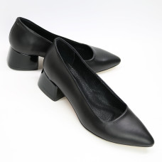Чорні туфлі-човники з натуральної шкіри Арт. 457-1/53Ок