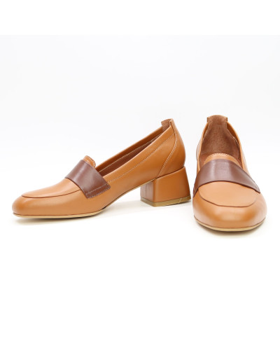 Туфли из рыжей кожи Арт. 456-3/53Ok-П