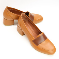 Туфли из рыжей кожи Арт. 456-3/53Ok-П
