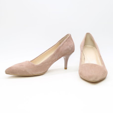 Туфлі-човники з бежевого велюру Арт.657-1/36