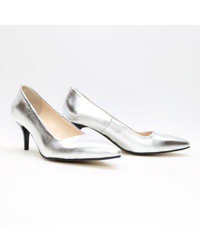 Туфлі-човники срібного кольору Арт. 657-1/36