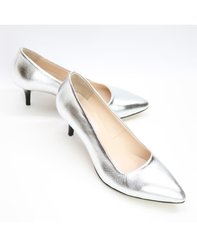 Туфлі-човники срібного кольору Арт. 657-1/36