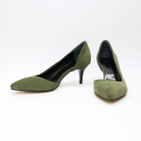 Туфлі-човники з замші кольору хакі Арт. 657-2/36