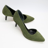 Туфлі-човники з замші кольору хакі Арт. 657-2/36