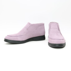 Високі лофери із замші в ліловому кольорі на чорній підошві Арт. 156-4