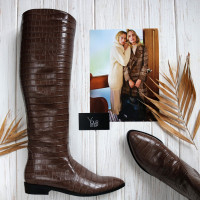 Високі чоботи під рептилію Арт. 104-5