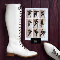 Бежеві високі чоботи зі шнурівкою Арт. 104-4