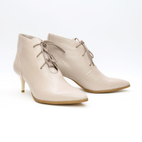 Ботильоны из темно-бежевой кожи на шпильке Арт. 657-10/36