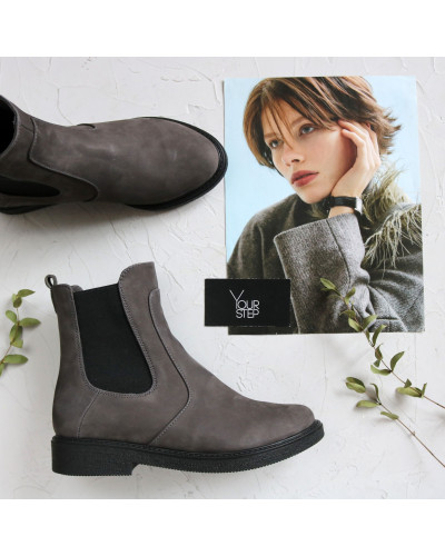 Челсі із сірого нубуку Арт.12-1(Sn4)