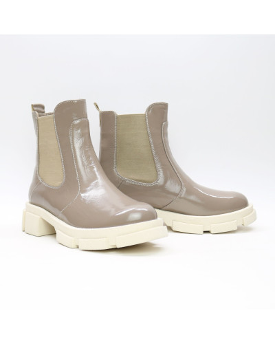 Бежеві Челсі з лакової шкіри Арт. 12-1/21074