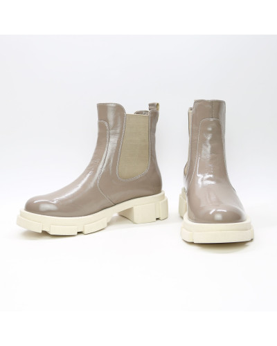 Бежеві Челсі з лакової шкіри Арт. 12-1/21074