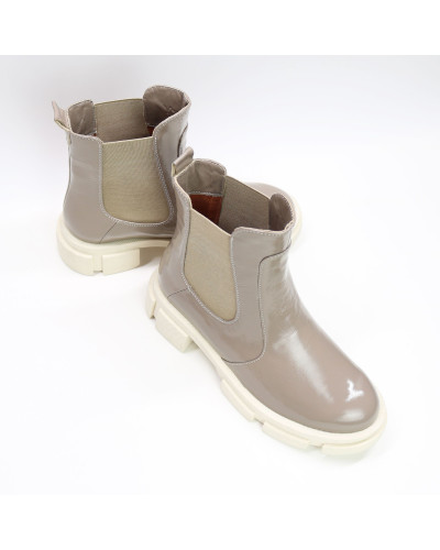 Бежеві Челсі з лакової шкіри Арт. 12-1/21074