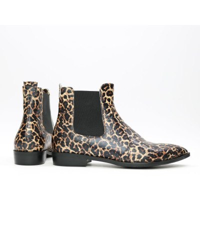 Челсі з гострим носиком зі шкіри "Леопард" Арт. 104-3