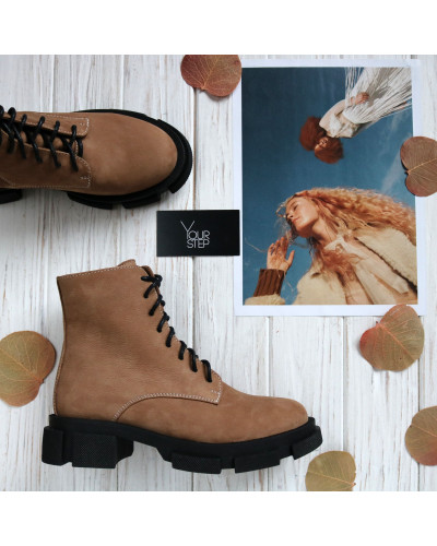 Черевики із бежевого нубуку Арт. As-8/21074