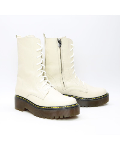 Черевики із бежевої шкіри Арт. 12-30/22б/ф