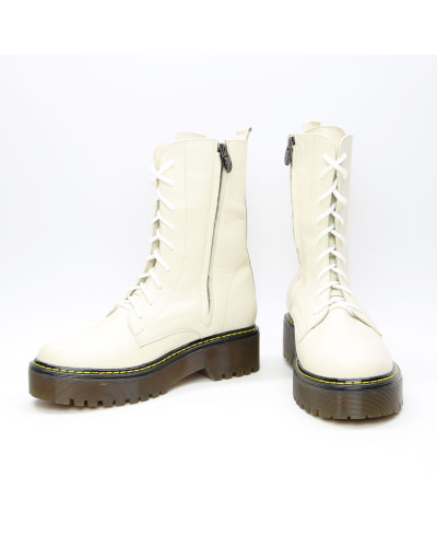 Черевики із бежевої шкіри Арт. 12-30/22б/ф