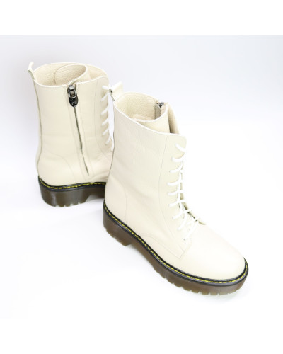 Черевики із бежевої шкіри Арт. 12-30/22б/ф