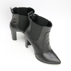 Ботинки из черной кожи на каблуке Арт. 35-14/32