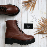 Черевики із рудої шкіри Арт. As-8/22