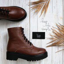 Черевики із рудої шкіри Арт. As-8/22