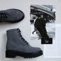 Черевики із сірої замші Арт. As-8/22