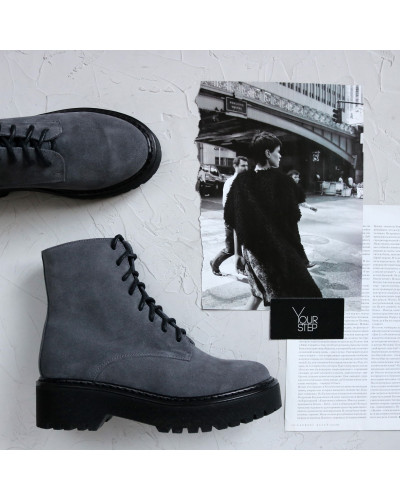 Черевики із сірої замші Арт. As-8/22