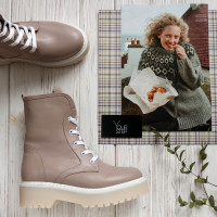 Ботинки из темно-бежевой кожи  Арт. 12-6/22