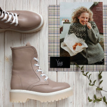 Ботинки из темно-бежевой кожи  Арт. 12-6/22