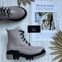 Бежеві черевики зі шкіри Арт. As-10/20 ДОП