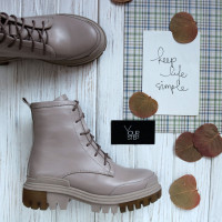 Черевики із бежевої шкіри Арт. As-10/20 ДОП