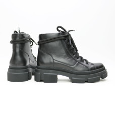 Ботинки со шнуровкой из черной кожи Арт. 51-3/260