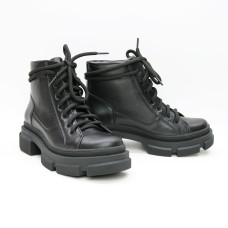 Ботинки со шнуровкой из черной кожи Арт. 51-3/260