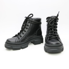 Ботинки со шнуровкой из черной кожи Арт. 51-3/260