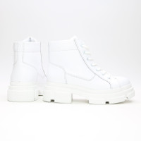 Ботинки со шнуровкой из кожи белого цвета Арт. 51-3/260