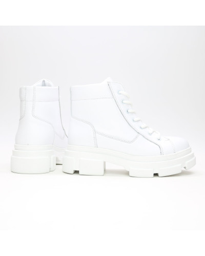 Ботинки со шнуровкой из кожи белого цвета Арт. 51-3/260