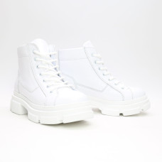Ботинки со шнуровкой из кожи белого цвета Арт. 51-3/260