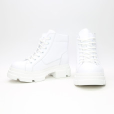 Ботинки со шнуровкой из кожи белого цвета Арт. 51-3/260