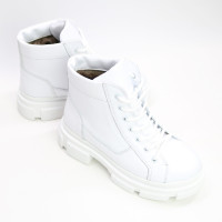 Ботинки со шнуровкой из кожи белого цвета Арт. 51-3/260