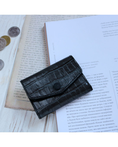 Кардхолдер з сірої шкіри під рептилію Арт. KH-mini