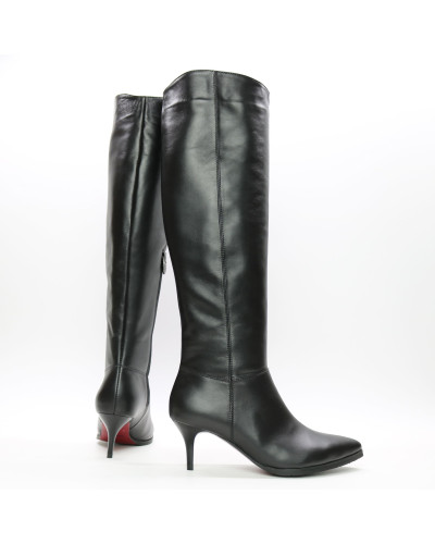 Класичні шкіряні чоботи на шпильці Арт. 657-14/36