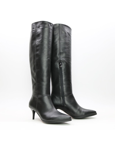 Класичні шкіряні чоботи на шпильці Арт. 657-14/36