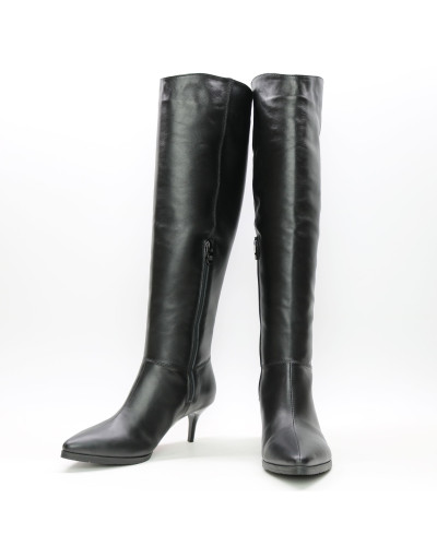 Класичні шкіряні чоботи на шпильці Арт. 657-14/36