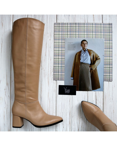 Класичні чоботи зі шкіри Арт. 657-14/47Ок