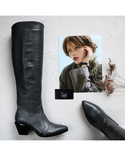 Класичні чоботи зі шкіри Арт. 657-12/57