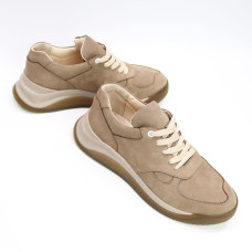 Кросівки з бежевого нубуку Арт. 15-2(Av)
